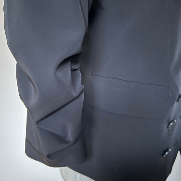 VINTAGE Elizabeth and James blazer - black, double breasted, ruched sleeves - Picture 11 of 16